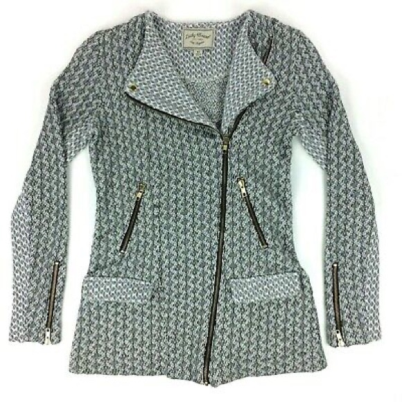 Lucky Brand Sweaters - Lucky Brand Moto Zipper Sweater Jacket
